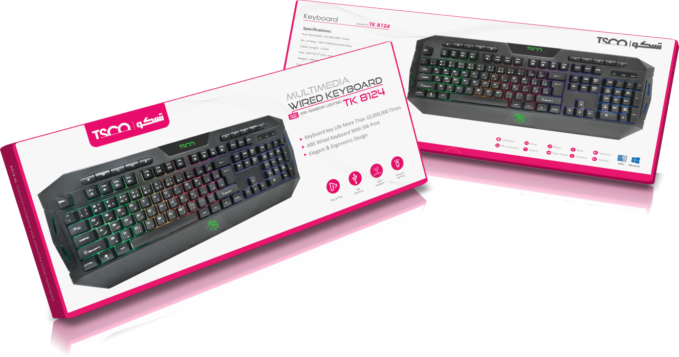 کیبورد تسکو مدل TK8124GA