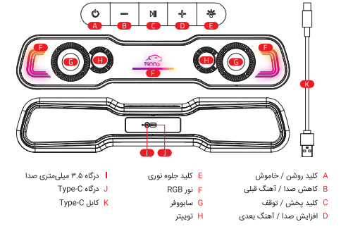 اسپیکر گیمینگ تسکو مدل GS23364