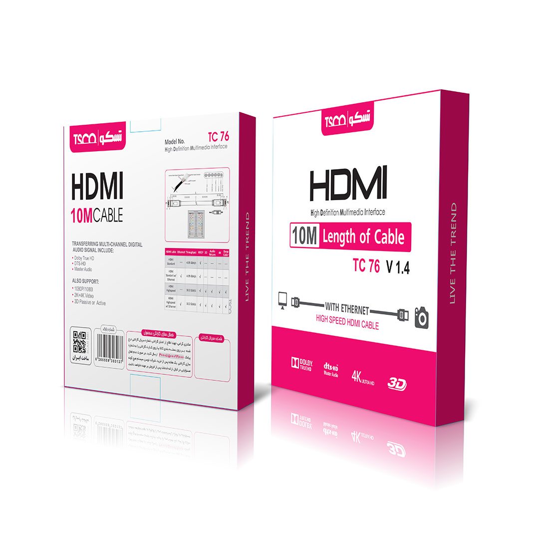 کابل تسکو مدل HDMI TC76 (10 متر)