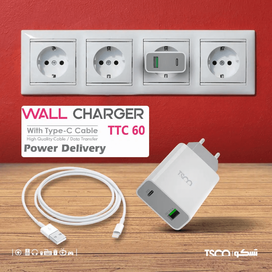 شارژر دیواری تسکو مدل TTC60