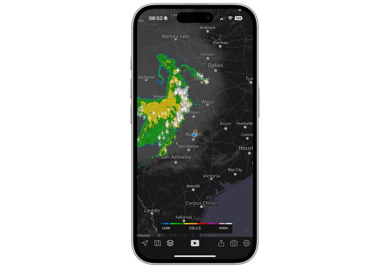 پیش‌بینی وضعیت آب و هوا از طریق ماهواره در iOS 26 