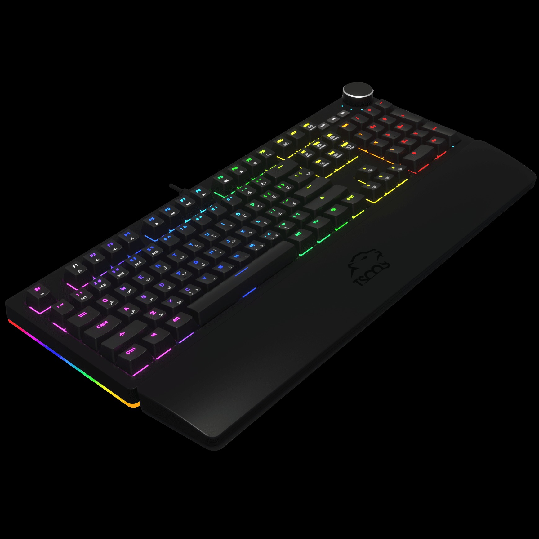 تنظیم نور RGB در کیبوردهای گیمینگ تسکو