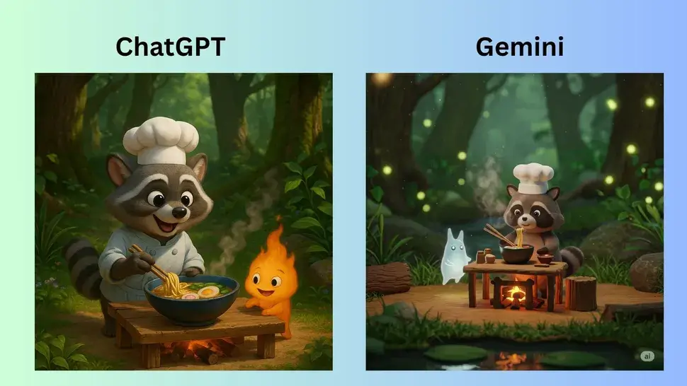 مقایسه chatgpt و Gemini در اصلاح ایرادات تصاویر