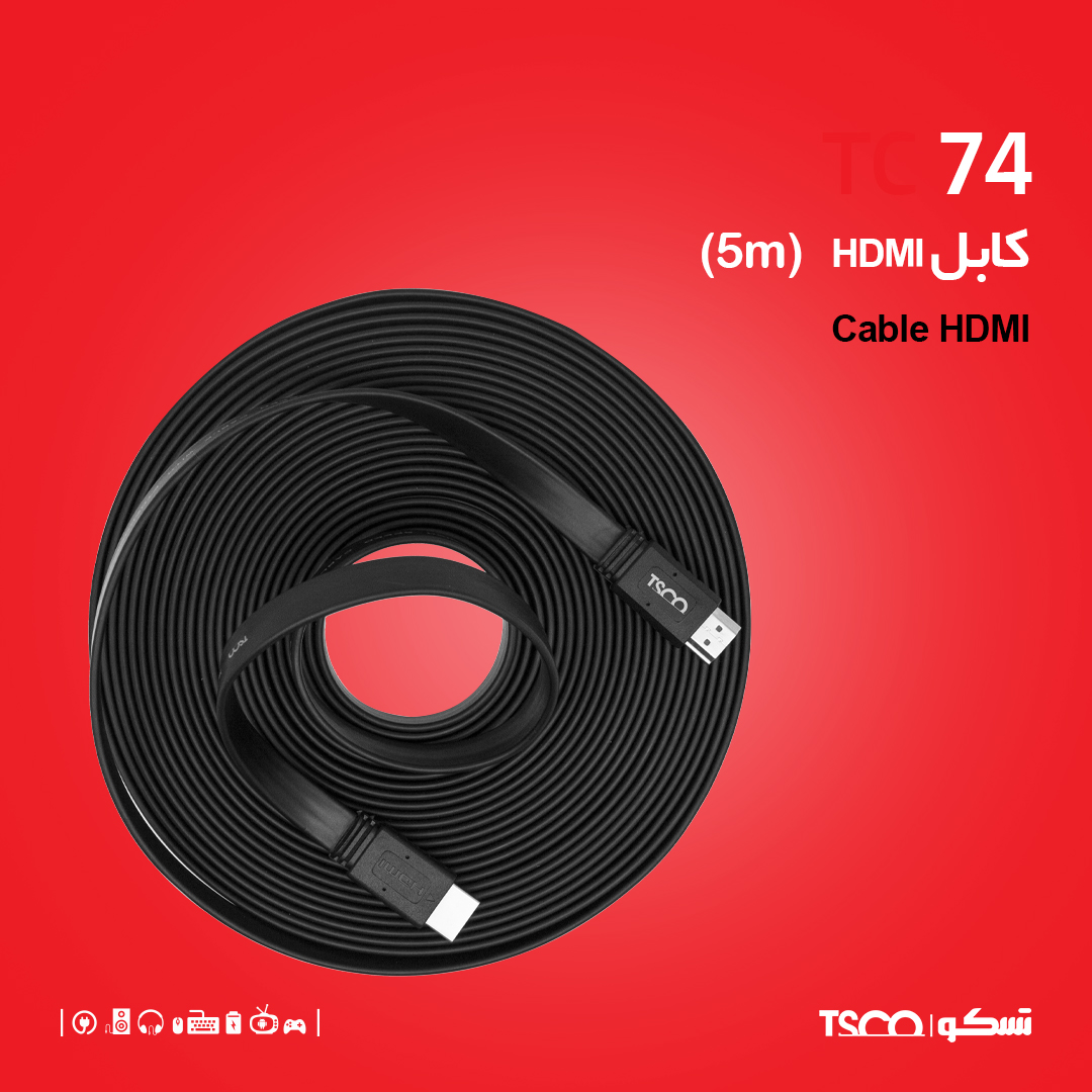 کابل HDMI تسکو مدل TC74 (5 متر)