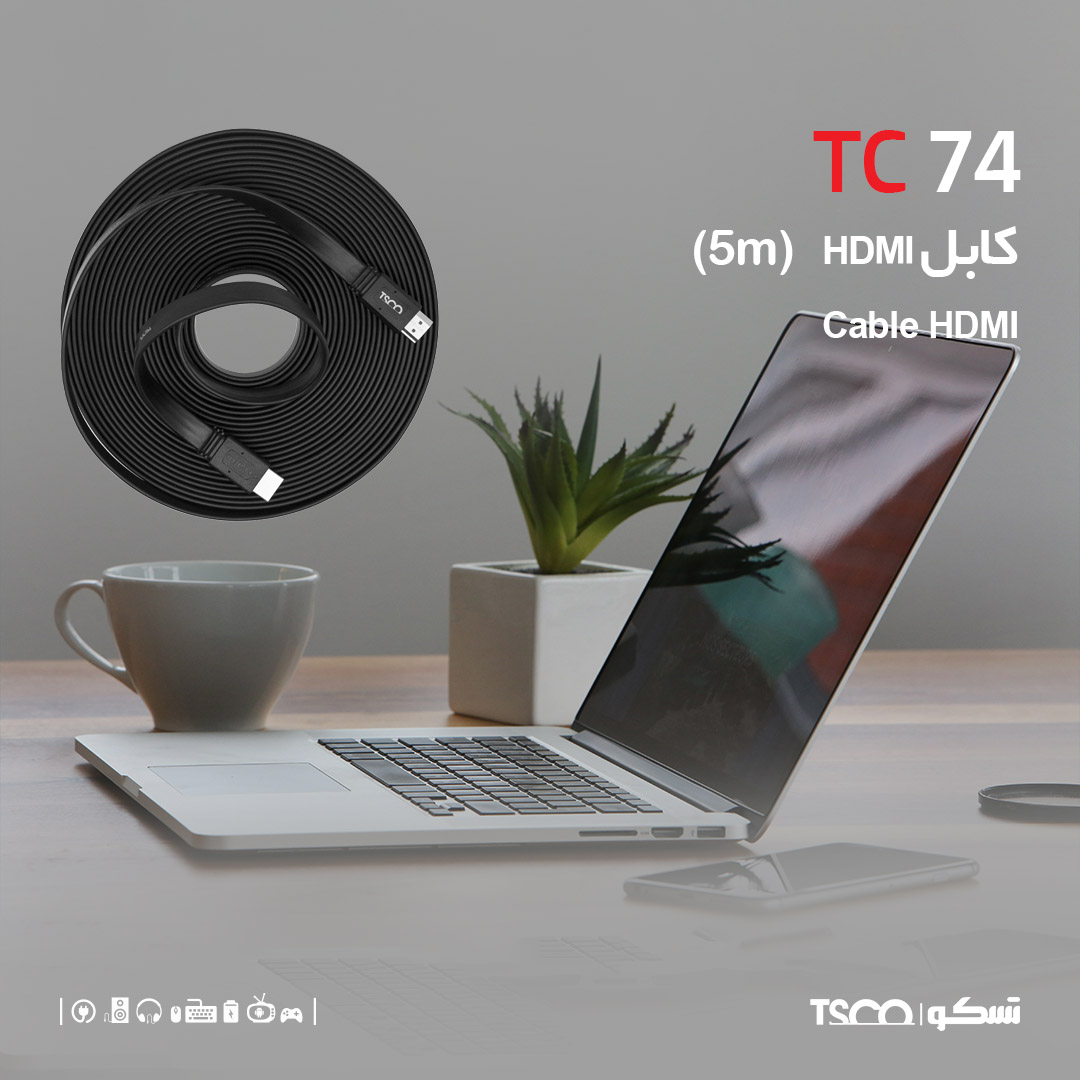 کابل HDMI تسکو مدل TC74 (5 متر)