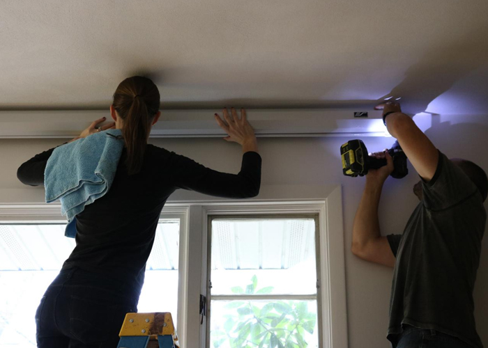 نحوه نصب پرده نمایش تسکو