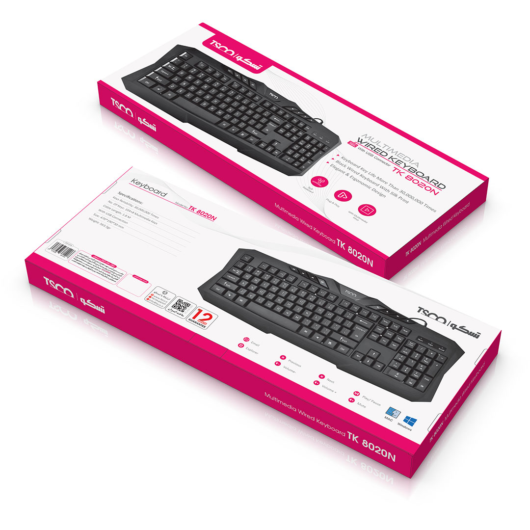 کیبورد تسکو مدل TK8020N