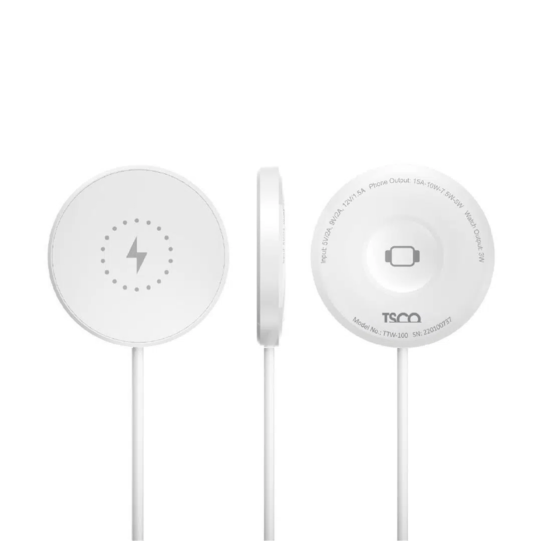 شارژر وایرلس تسکو مدل TTW100